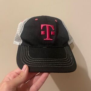 TMobile trucker‎ hat white pink black snap back